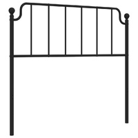 Metal Headboard Black 107 cm King Single