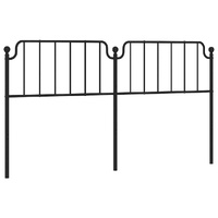 Metal Headboard Black 183 cm King