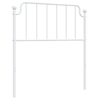 Metal Headboard White 90 cm