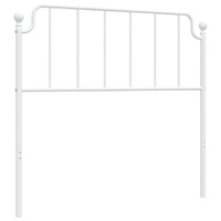 Metal Headboard White 107 cm King Single