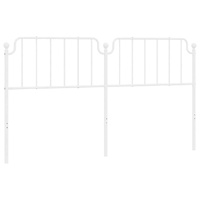 Metal Headboard White 183 cm King
