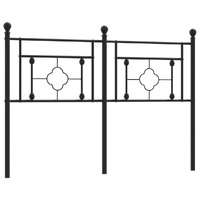 Metal Headboard Black 137 cm Double