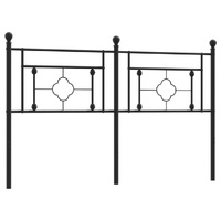 Metal Headboard Black 152 cm Queen