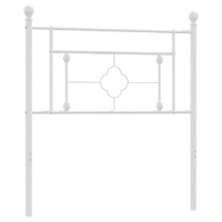 Metal Headboard White 90 cm