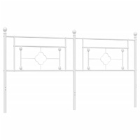 Metal Headboard White 183 cm King