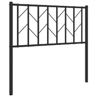 Metal Headboard Black 90 cm