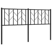 Metal Headboard Black 152 cm Queen