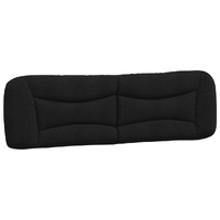 Headboard Cushion Black 180 cm Fabric