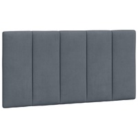 Headboard Cushion Dark Grey 107 cm Velvet