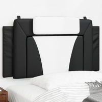 Headboard Cushion "Viana" Black and White 107 cm King Single Faux Leather