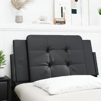 Headboard Cushion "Zadar" Black 107 cm King Single Faux Leather