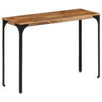 Console Table Brown 110x35x76 cm Solid Wood Mango and Iron