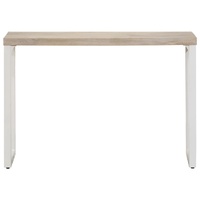 Console Table Brown 110x35x76 cm Solid Wood Mango and Iron