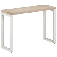 Console Table Brown 110x35x76 cm Solid Wood Mango and Iron