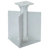 In-Ground Parasol Base Silver 27.5x27.5x45 cm Steel