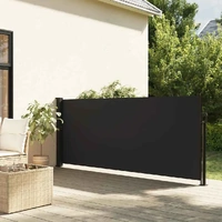 Retractable Side Awning Black 120x500 cm