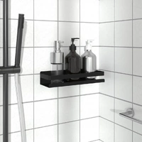 Shower Shelf Matt Black 30x10x6 cm Brushed 304 Stainless Steel