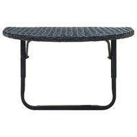 Balcony Table 60x60x32 cm Black Poly Rattan