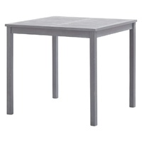 Garden Table Grey 80x80x74 cm Solid Acacia Wood
