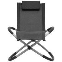 Children's Sun Lounger Steel Black