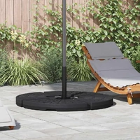 Umbrella Base Fan-shaped 4 pcs Black