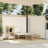 Retractable Side Awning Cream 140x600 cm