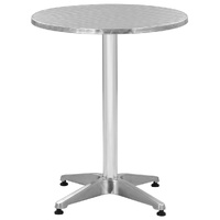 Garden Table Silver 60x70 cm Aluminium