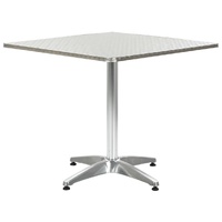 Garden Table Silver 80x80x70 cm Aluminium