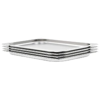Gastronorm Containers 4 pcs GN 1/1 20 mm Stainless Steel