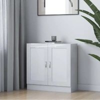 Book Cabinet High Gloss White 82.5x30.5x80 cm Engineered Wood