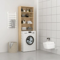 Washing Machine Cabinet Sonoma Oak 64x24x190 cm