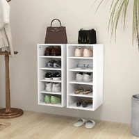 Shoe Cabinets 2 pcs White 31.5x35x70 cm Engineered Wood