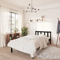 Bed Frame without Mattress Black Solid Wood 100x200 cm