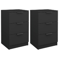 Bedside Cabinets 2 pcs Black 40x36x65 cm