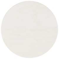 Table Top White Ø30x2.5 cm Solid Wood Pine