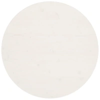 Table Top White Ø90x2.5 cm Solid Wood Pine