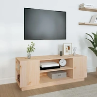 TV Cabinet 110x35x40.5 cm Solid Wood Pine