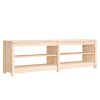 Shoe Bench 160x36.5x50 cm Solid Wood Pine