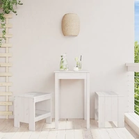 Garden Stools 2 pcs White 40x36x45 cm Solid Wood Pine