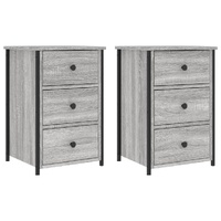 Bedside Cabinets 2 pcs Grey Sonoma 40x36x60 cm Engineered Wood