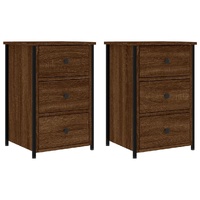 Bedside Cabinets 2 pcs Brown Oak 40x36x60 cm Engineered Wood