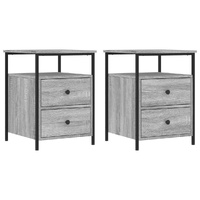 Bedside Cabinets 2 pcs Grey Sonoma 44x45x60 cm Engineered Wood