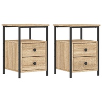 Bedside Cabinets 2 pcs Sonoma Oak 34x35.5x50 cm Engineered Wood