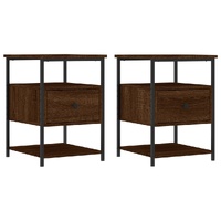 Bedside Cabinets 2 pcs Brown Oak 40x42x56 cm Engineered Wood