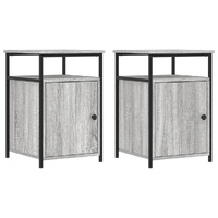 Bedside Cabinets 2 pcs Grey Sonoma 40x42x60 cm Engineered Wood