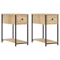 Bedside Cabinets 2 pcs Sonoma Oak 30x60x60 cm Engineered Wood