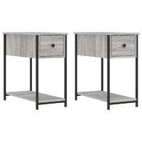 Bedside Cabinets 2 pcs Grey Sonoma 30x60x60 cm Engineered Wood