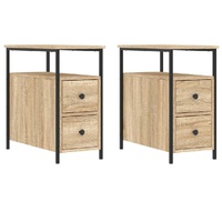 Bedside Cabinets 2 pcs Sonoma Oak 30x60x60 cm Engineered Wood