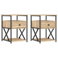Bedside Cabinets 2 pcs Sonoma Oak 40x42x55 cm Engineered Wood