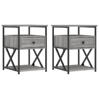 Bedside Cabinets 2 pcs Grey Sonoma 40x42x55 cm Engineered Wood